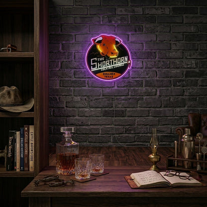 ShineNeon™ Shorthorn Cocktail Lounge Texas Bull Neon Sign USB Power - Shineneon