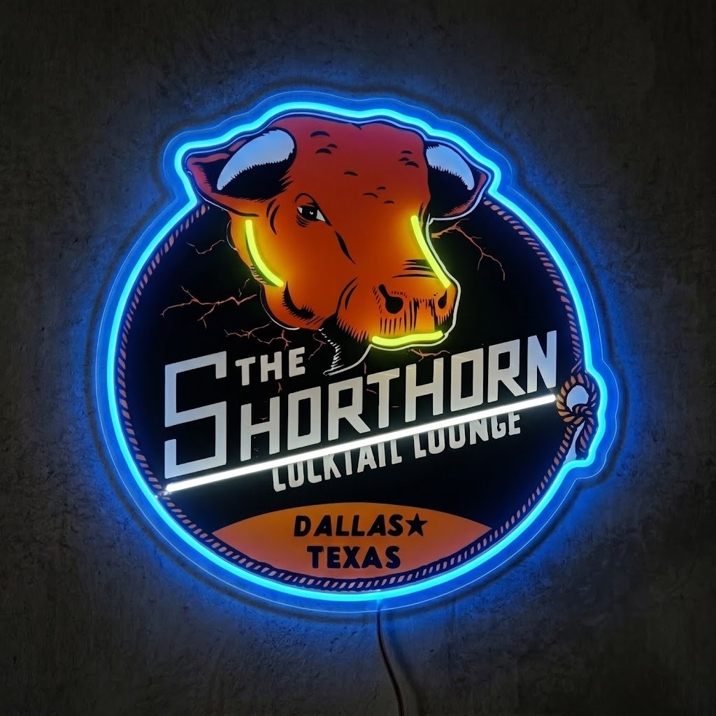 ShineNeon™ Shorthorn Cocktail Lounge Texas Bull Neon Sign USB Power - Shineneon