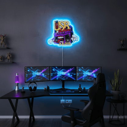 ShineNeon™ Slave Radio LED Neon Sign Wall Decor for Studio & Bar (USB Power) - Shineneon