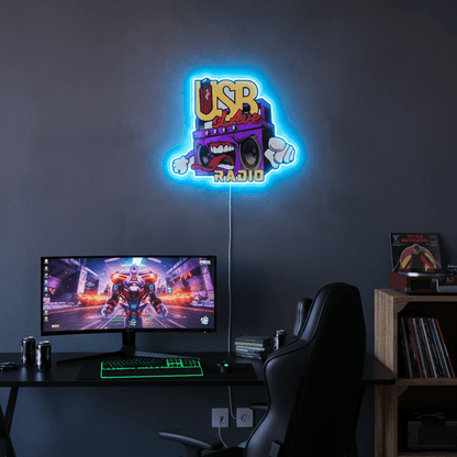 ShineNeon™ Slave Radio LED Neon Sign Wall Decor for Studio & Bar (USB Power) - Shineneon