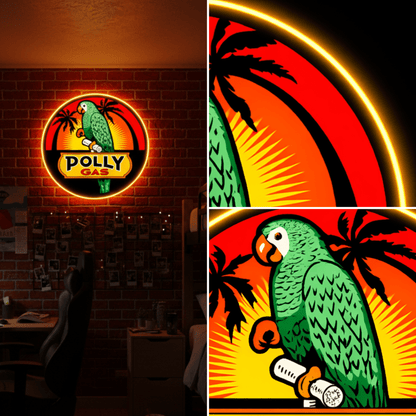 ShineNeon™ Sunset Parrot Glow | Retro Coastal Gas Station Neon Sign - Shineneon