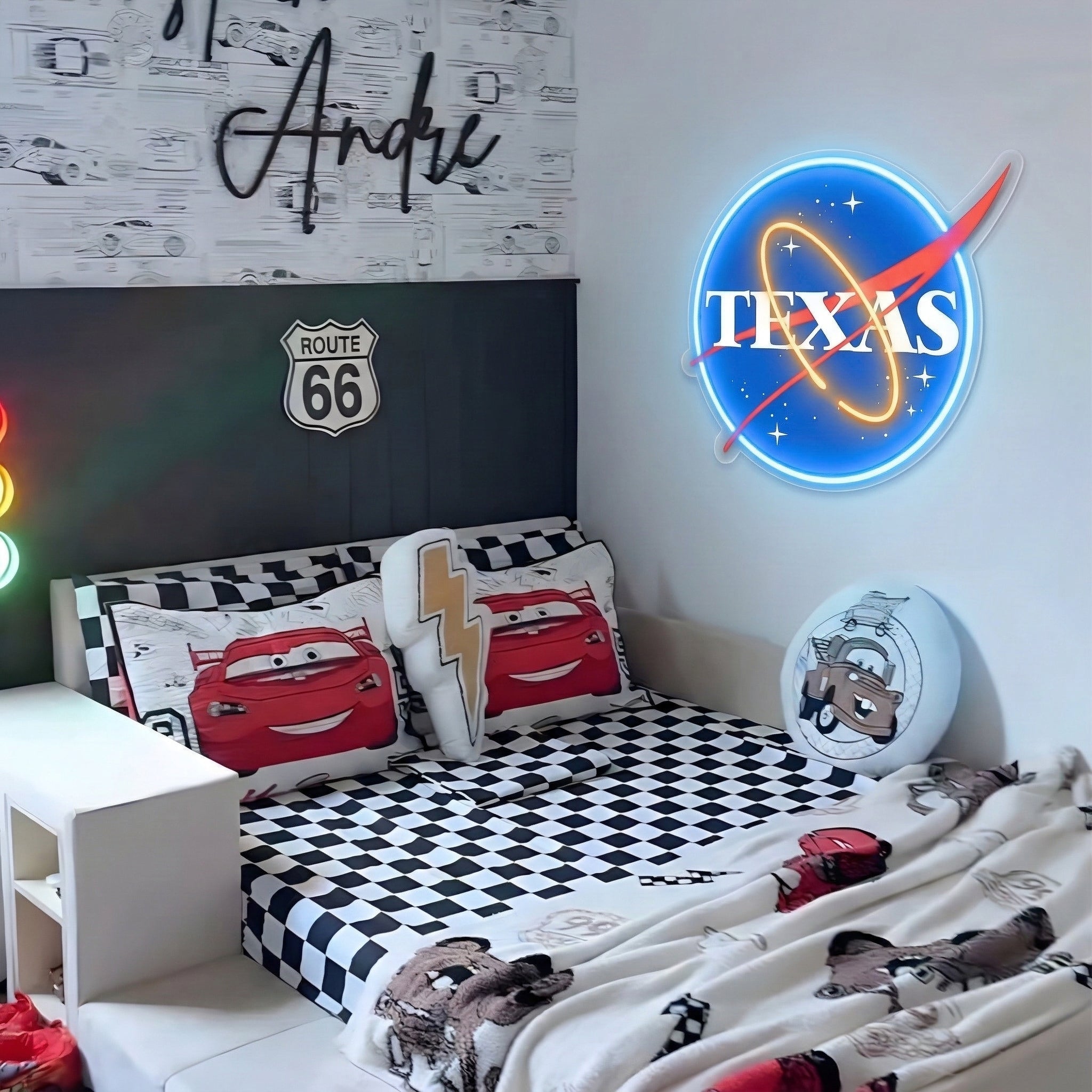 ShineNeon™ Texas Space NASA Style LED Neon Sign Home Wall Art USB Powered - Shineneon