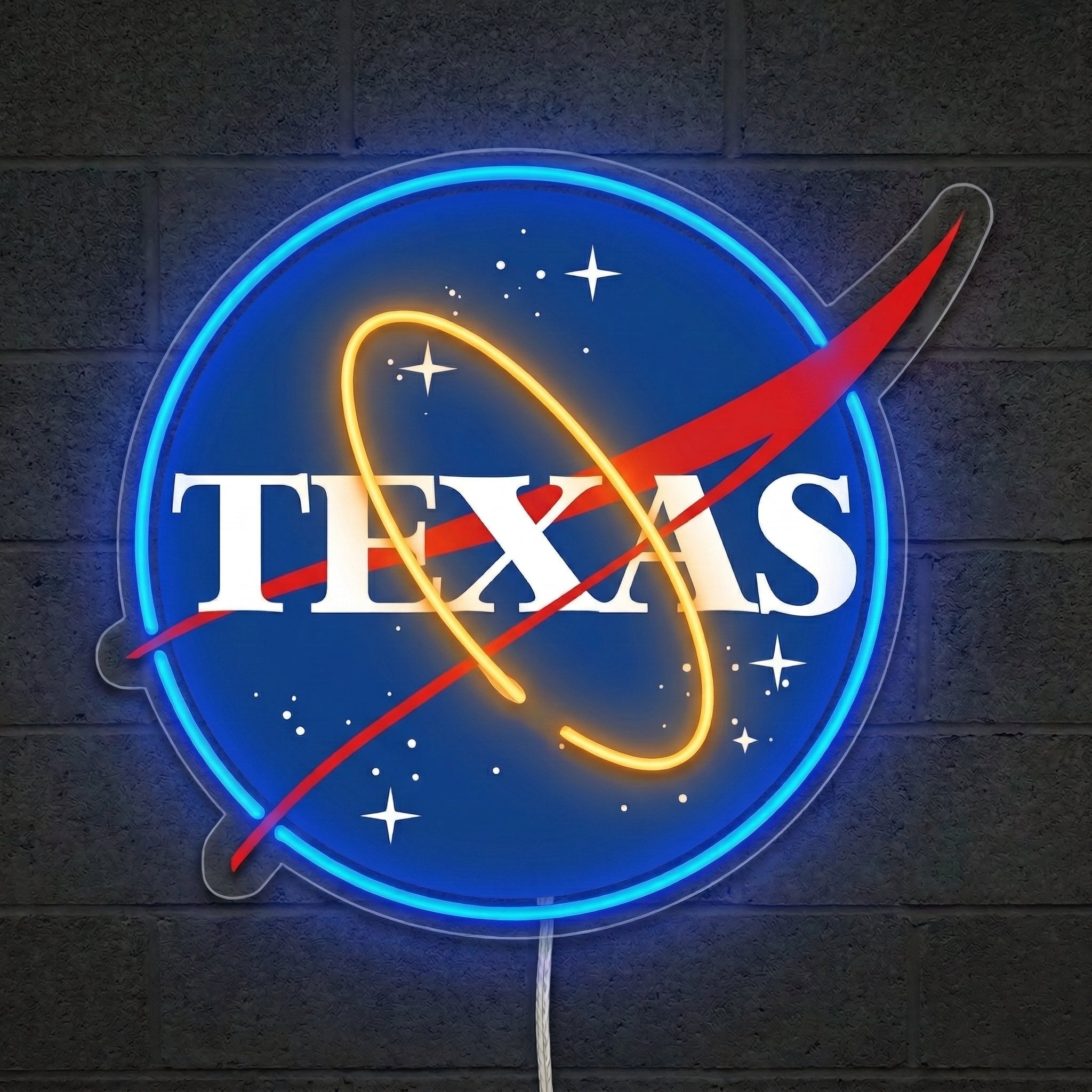 ShineNeon™ Texas Space NASA Style LED Neon Sign Home Wall Art USB Powered - Shineneon