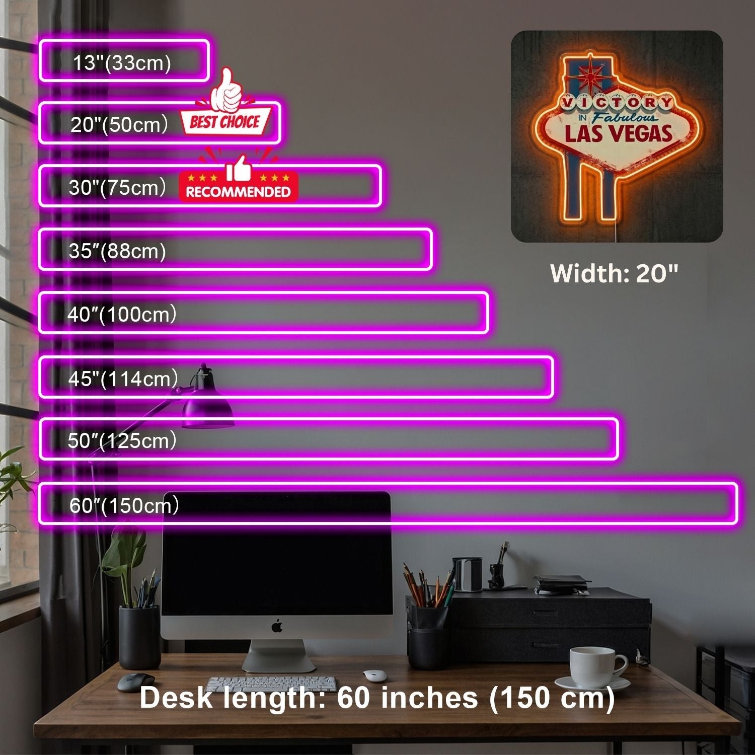 ShineNeon™ Victory Las Vegas neon sign USB Power - Shineneon