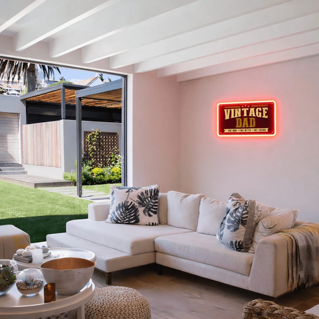 ShineNeon™ Vintage Garage Neon Sign - Custom Retro Wall Decor for Dad's Man Cave - Shineneon