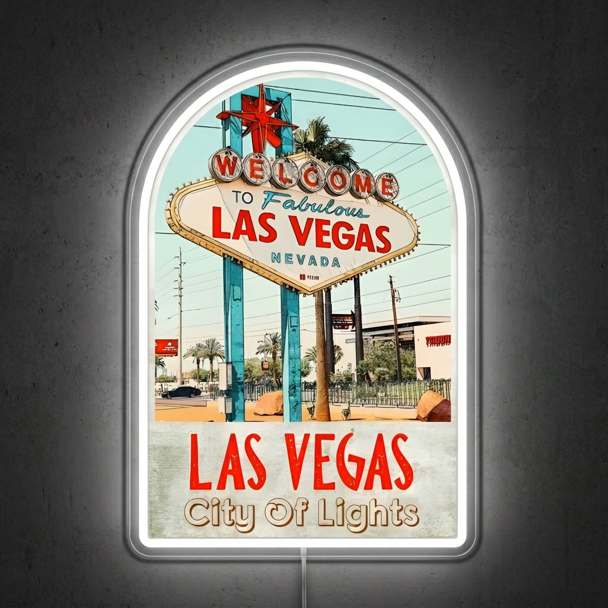 ShineNeon™ Vintage Las Vegas Motel neon sign USB Power - Shineneon