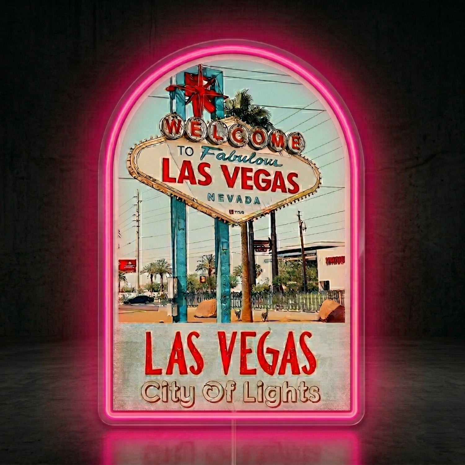 ShineNeon™ Vintage Las Vegas Motel neon sign USB Power - Shineneon