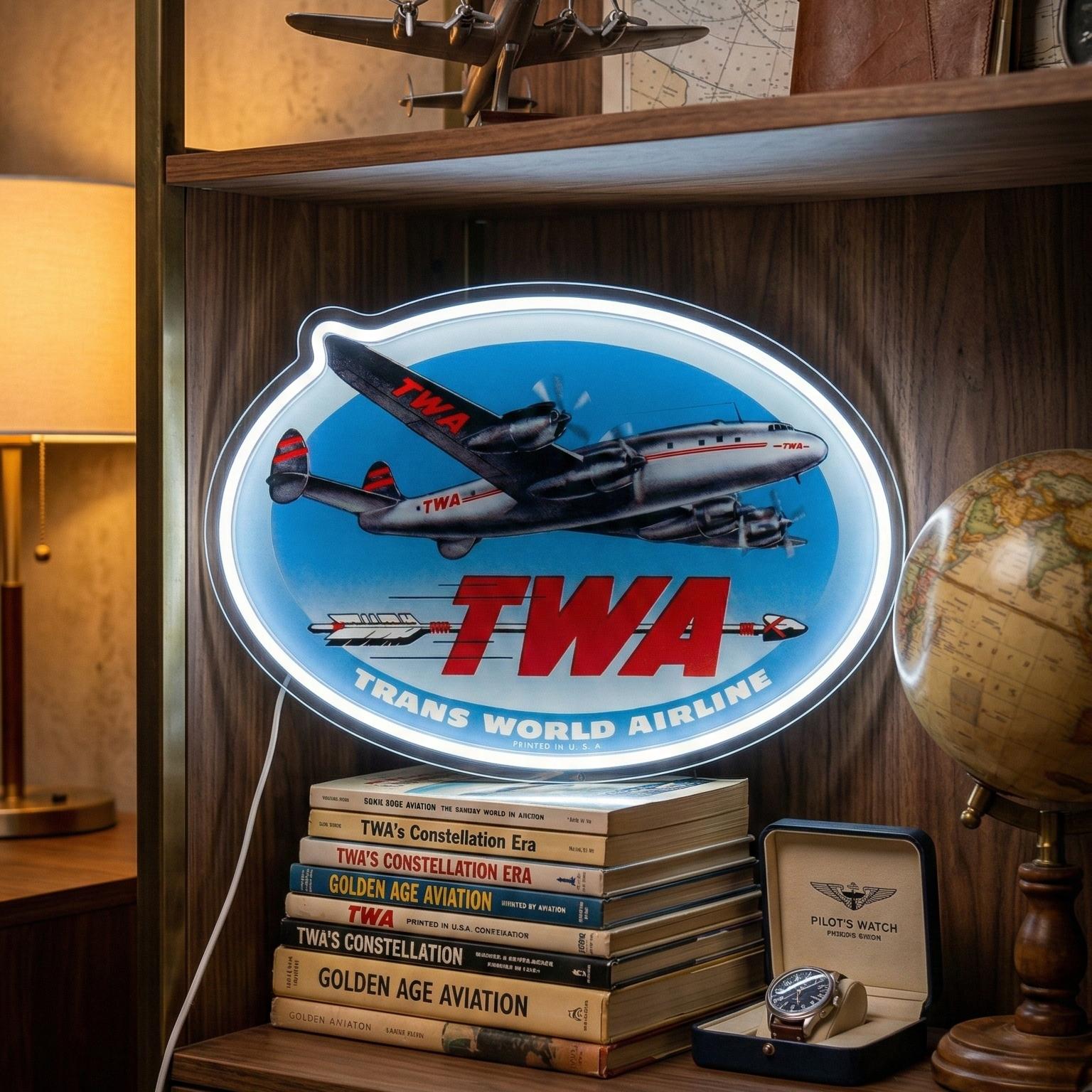 ShineNeon™ Vintage Propeller Plane LED Neon Sign - Retro Aviation Wall Decor for Office & Man Cave - Shineneon