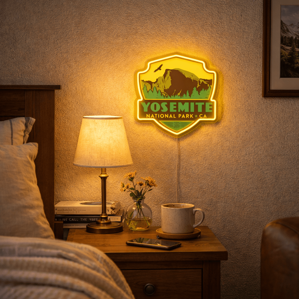 ShineNeon™ Yosemite National Park LED Neon Sign - Half Dome Nature Vibe Wall Decor for Bedroom Man Cave & Gift - Shineneon