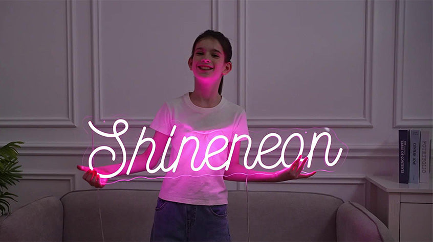 ShineNeon sign at an event