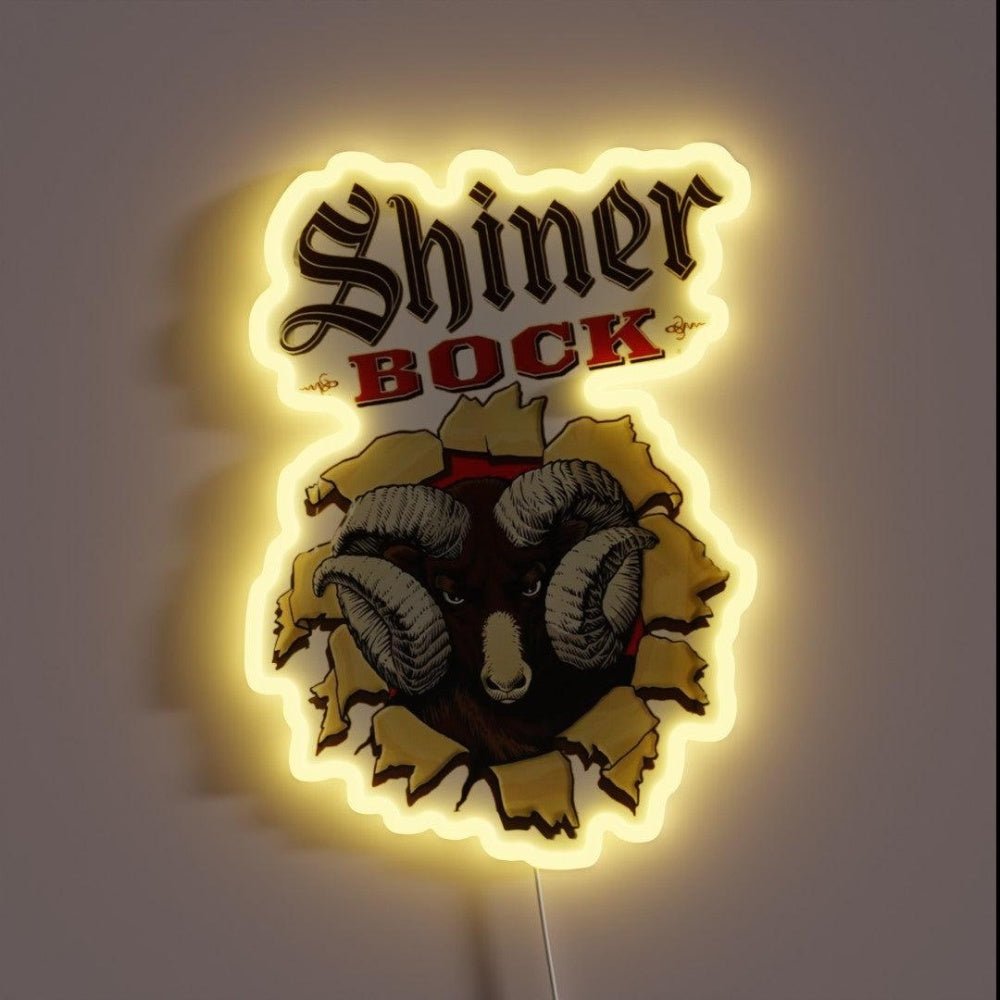 Shiners Bock Beer Shiners Texas Logo Rgb Led Neon Sign Bar Decor - Shineneon