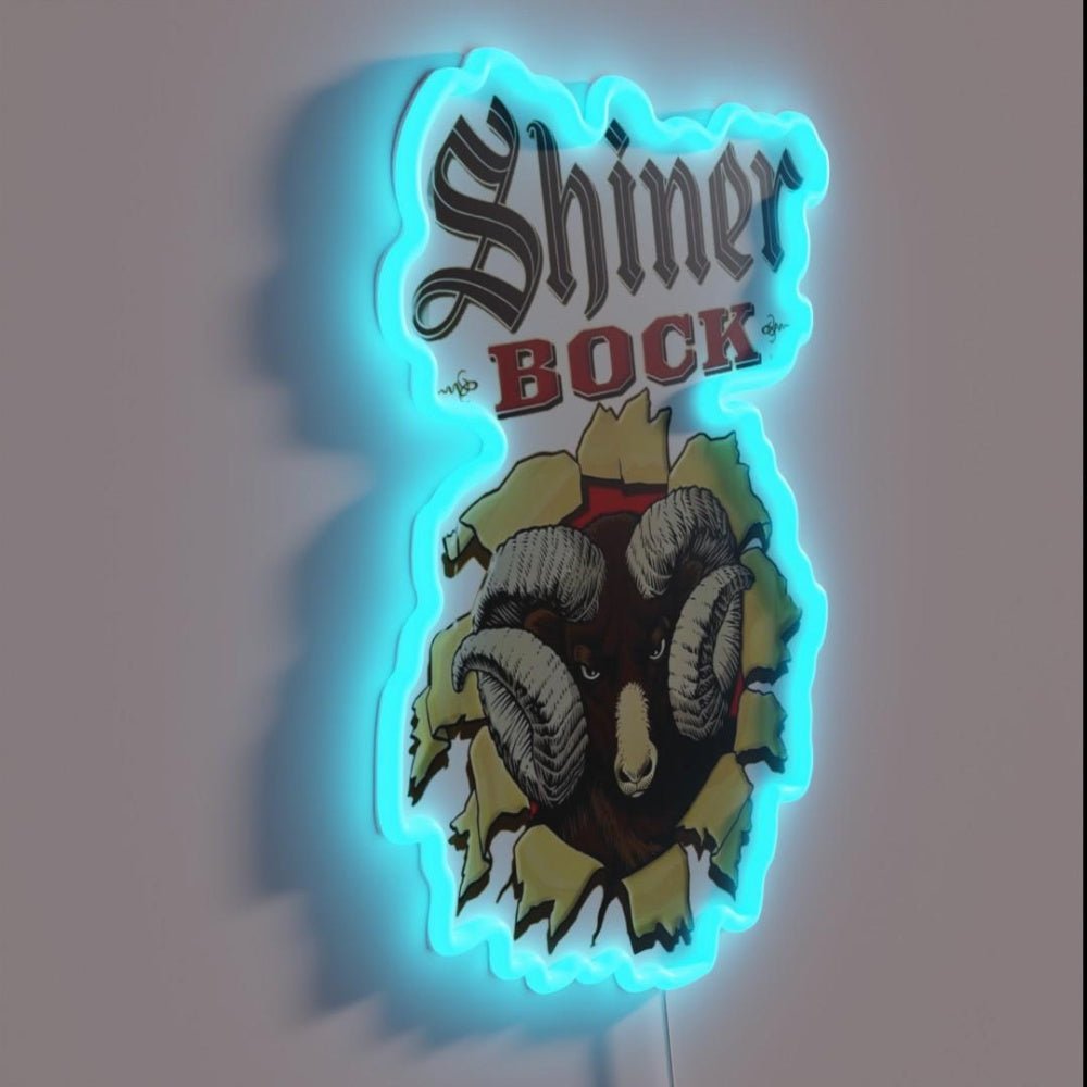 Shiners Bock Beer Shiners Texas Logo Rgb Led Neon Sign Bar Decor - Shineneon