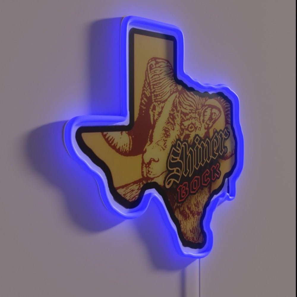 Shiners Bock Beer Shiners Texas Logo Rgb Led Neon Sign Bar Neon - Shineneon