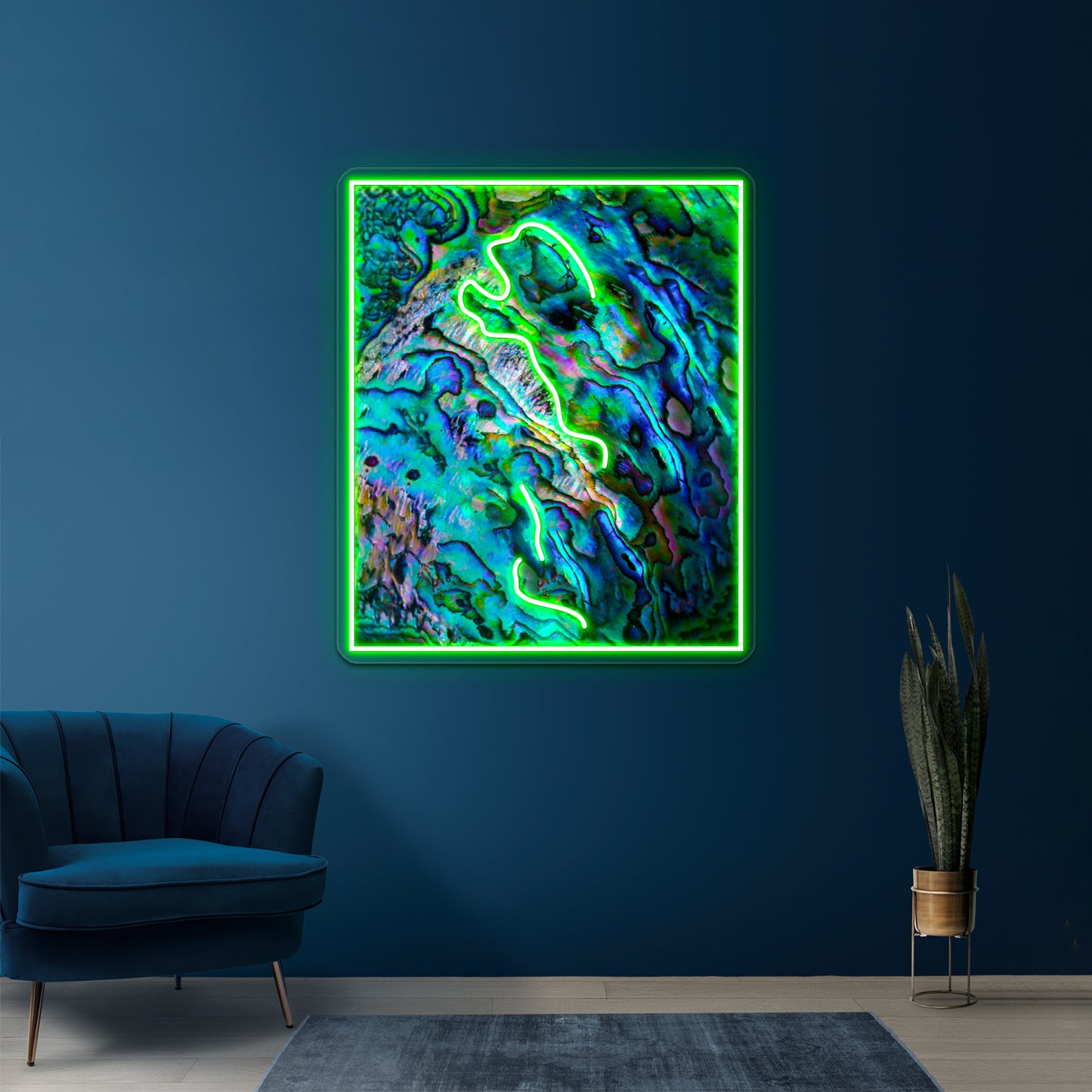 Shiny Mother Of Pearl Paua Abalone Shell Wall Artwork Neon Signs