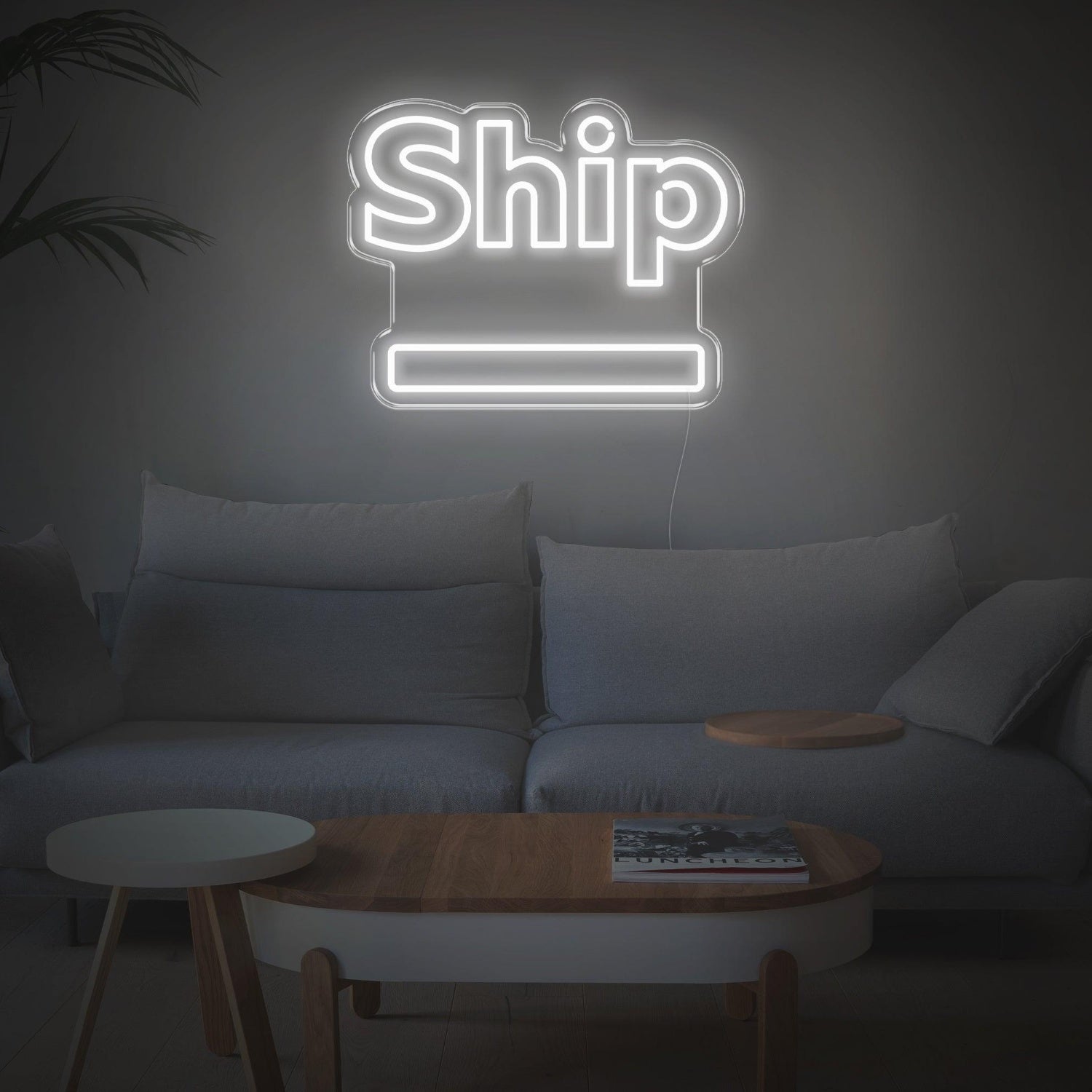 Ship-Shaped Warm Yellow Led Neon Sign For Nautical Home Decor | Shineneon