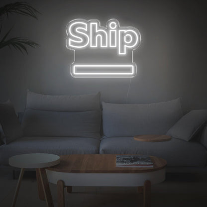 Ship-Shaped Warm Yellow Led Neon Sign For Nautical Home Decor | Shineneon