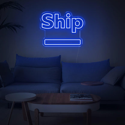 Ship-Shaped Warm Yellow Led Neon Sign For Nautical Home Decor | Shineneon