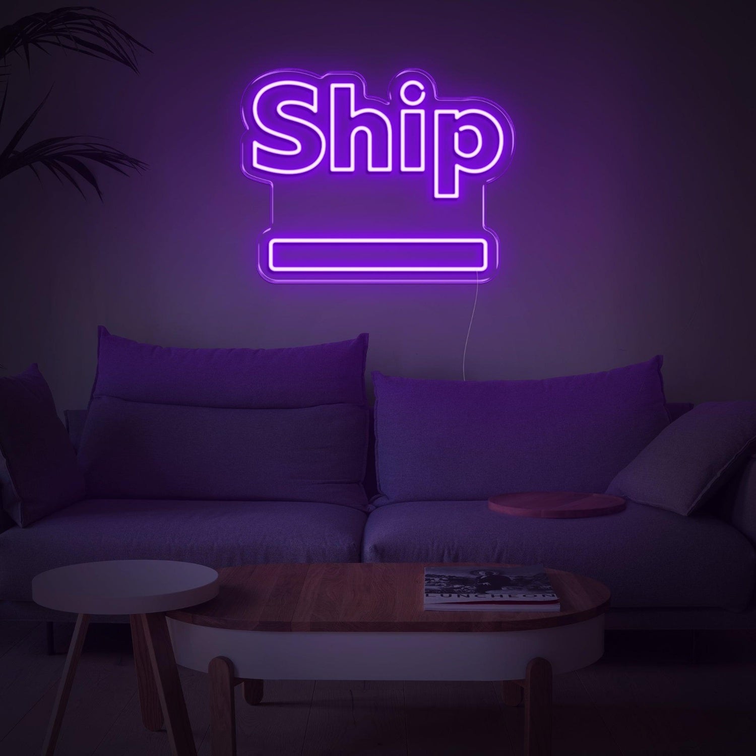 Ship-Shaped Warm Yellow Led Neon Sign For Nautical Home Decor | Shineneon