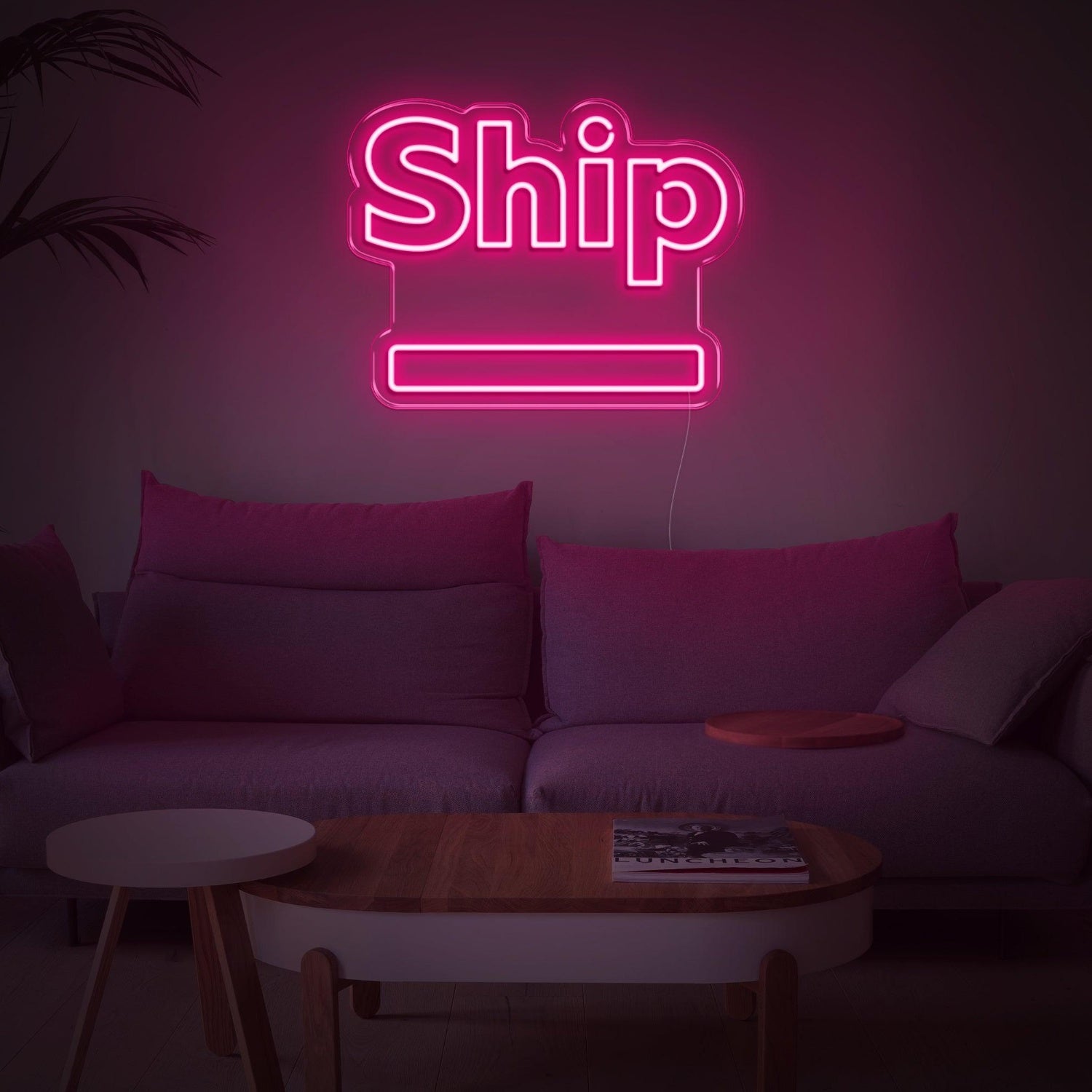 Ship-Shaped Warm Yellow Led Neon Sign For Nautical Home Decor | Shineneon