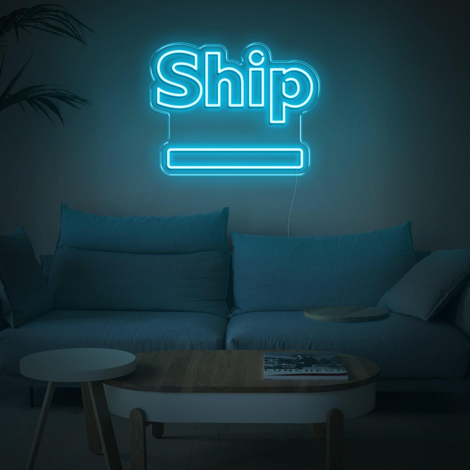 Ship-Shaped Warm Yellow Led Neon Sign For Nautical Home Decor | Shineneon