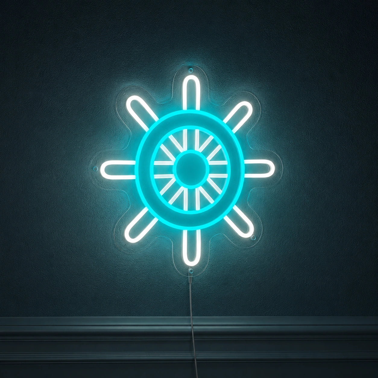 Ship Wheel LED Neon Sign main product image