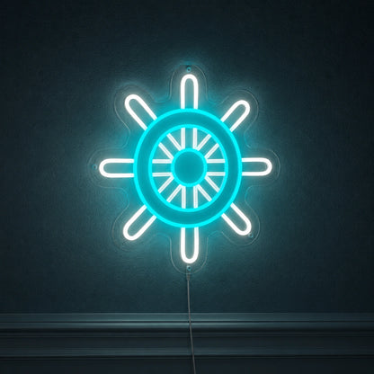 Ship Wheel LED Neon Sign main product image