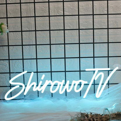 Shirowo Tv Blue Led Neon Sign - Shineneon
