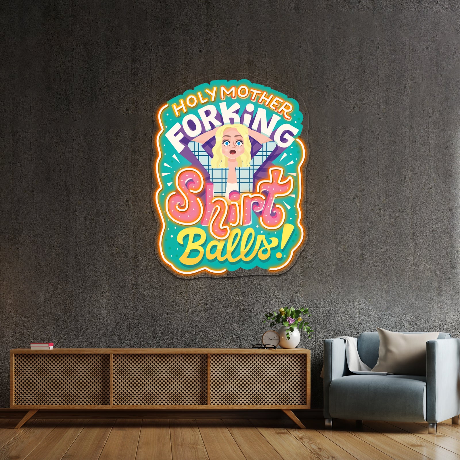 Shirt Balls Artwork Custom Led Signs | Shineneon