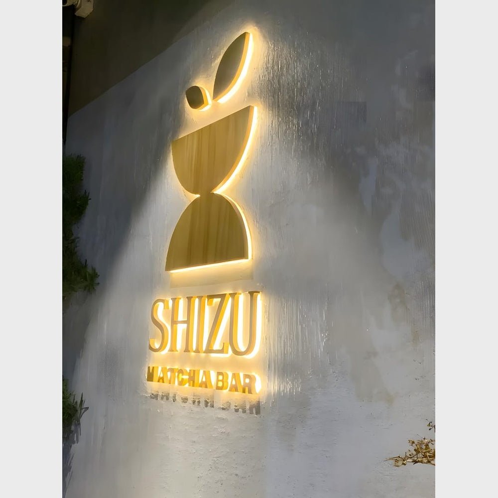 Shizu Matcha Bar 3D Backlit Channel Letters Led Light Sign - Shineneon