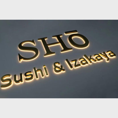 Sho Sushi Lzakaya 3D Backlit Channel Letters Led Light Sign - Shineneon