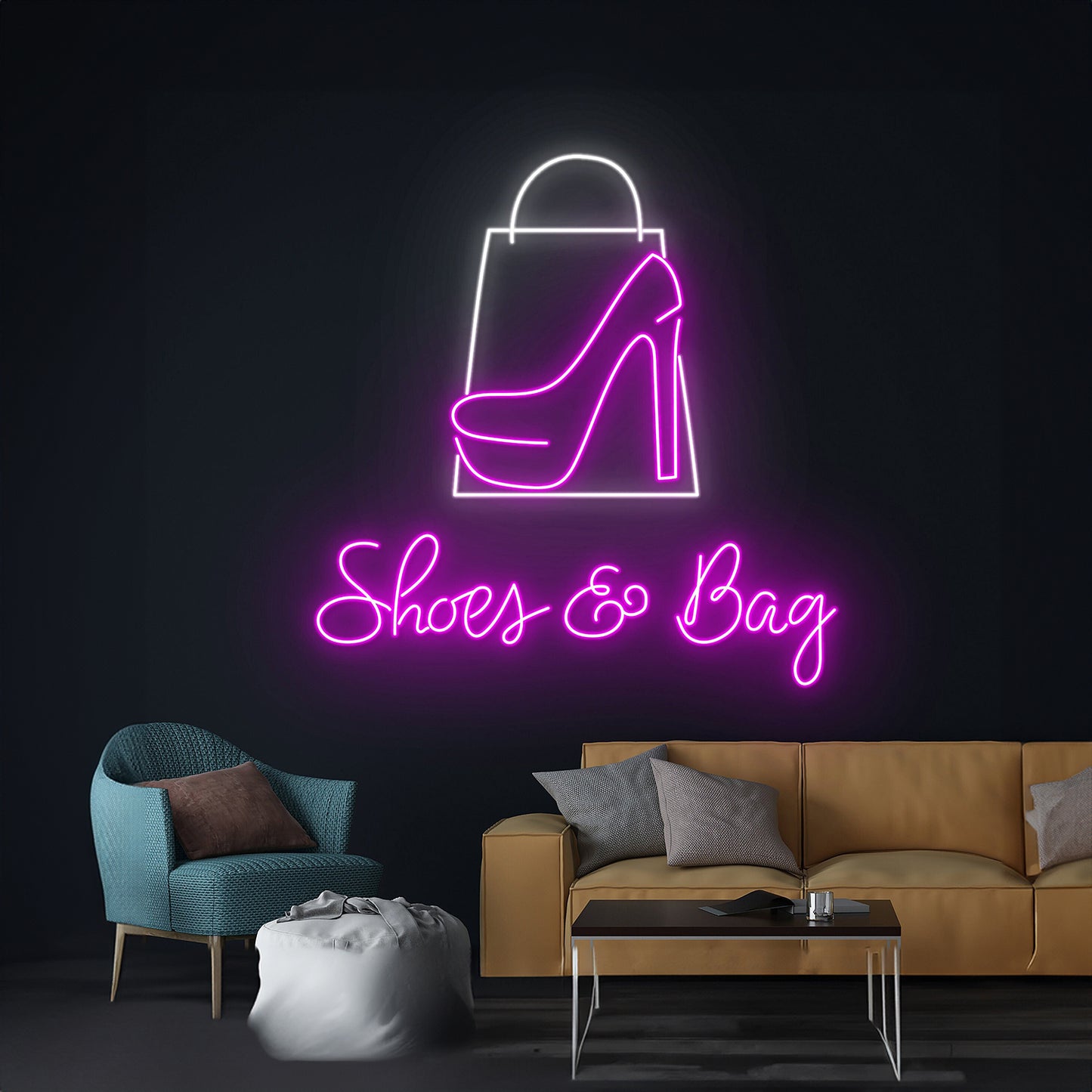 Shoes Bag Neon Sign