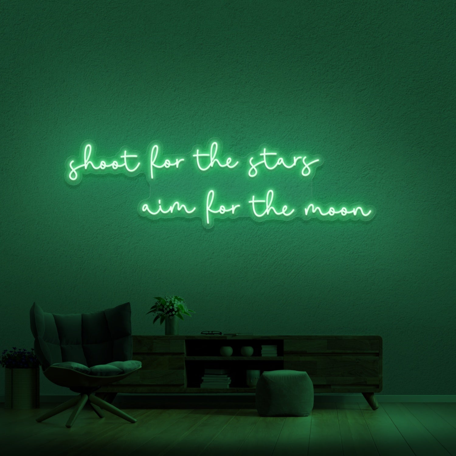 Shoot For The Stars Aim For The Moon Neon Sign | Shineneon