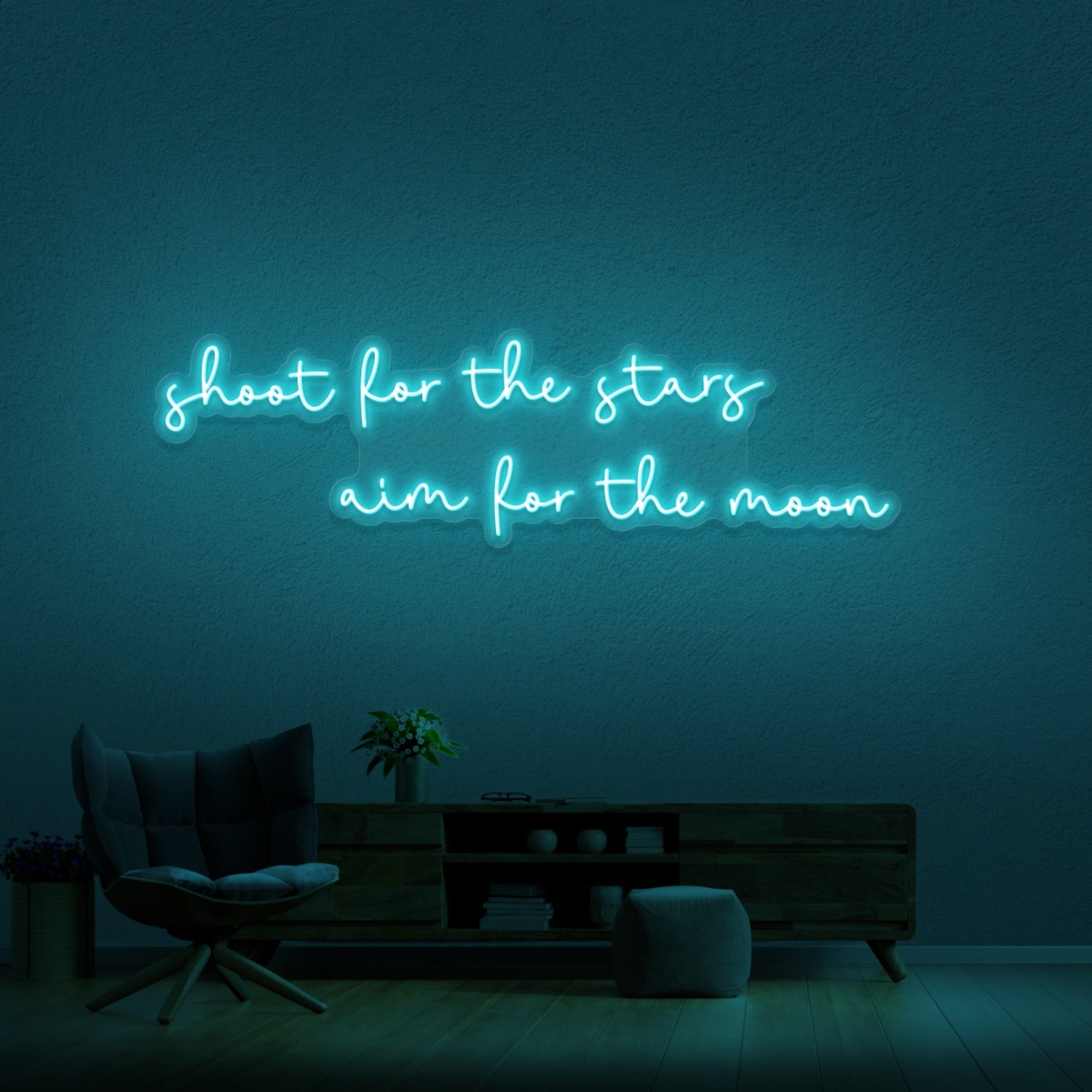 Shoot For The Stars Aim For The Moon Neon Sign | Shineneon