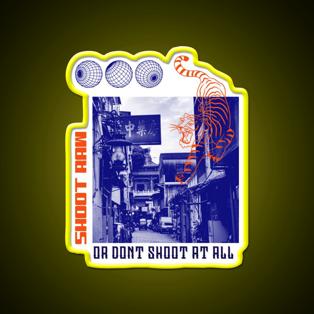 Shoot Raw Or Dont Shoot At All Asian Cultural Led Neon Sign Rgb Color