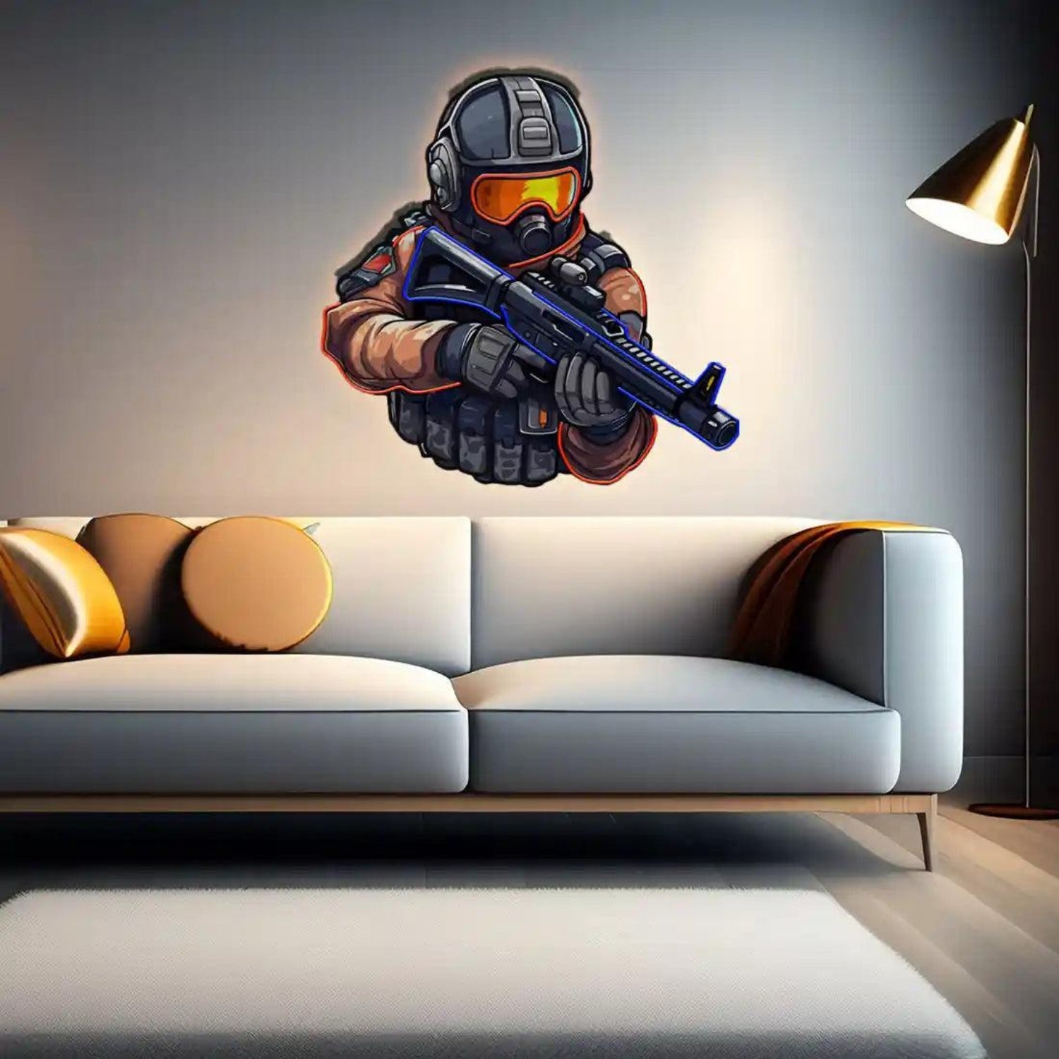 Shooting Games Military Tactical Led Neon Sign For Gaming Room Decor | Shineneon