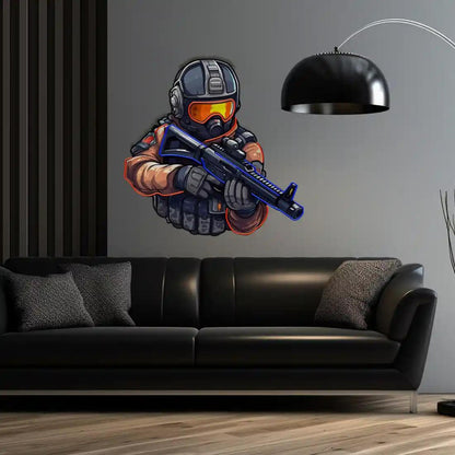 Shooting Games Military Tactical Led Neon Sign For Gaming Room Decor | Shineneon