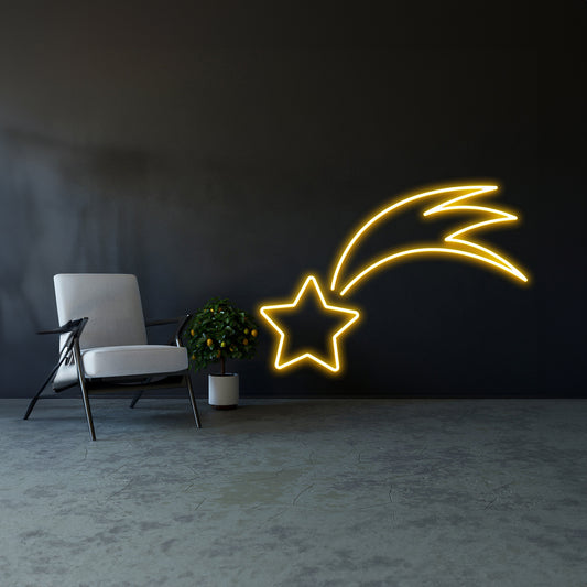 Shooting Star Christmas Neon Light