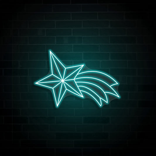 Shooting Star Led Sign Wall Decor