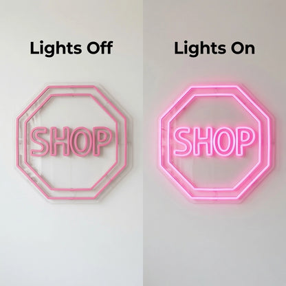 Shop LED Neon Sign Wall Neon Sign - 06 Day Night Comparison