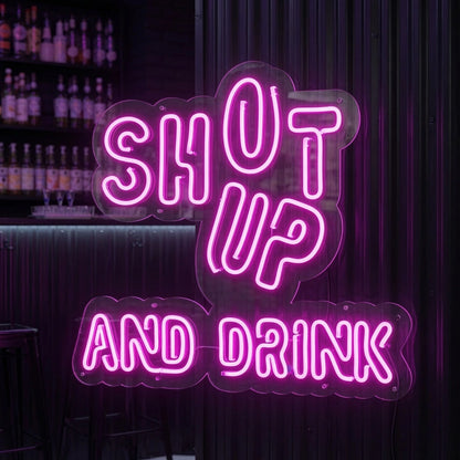 Shop Up And Drink LED Neon Sign - 01 Original Product Image
