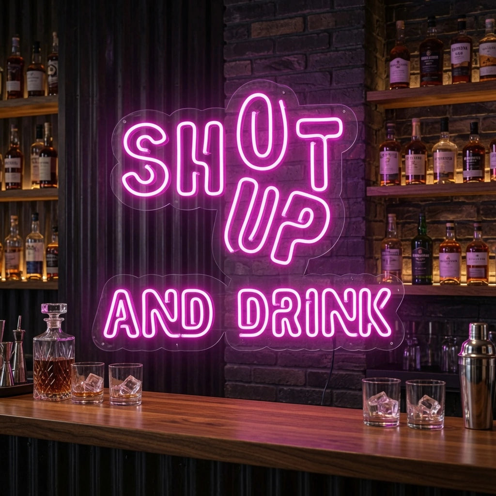 Shop Up And Drink LED Neon Sign - 02 High-Converting Product Image