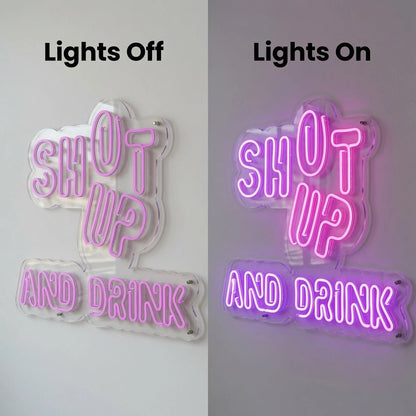 Shop Up And Drink LED Neon Sign - Shineneon