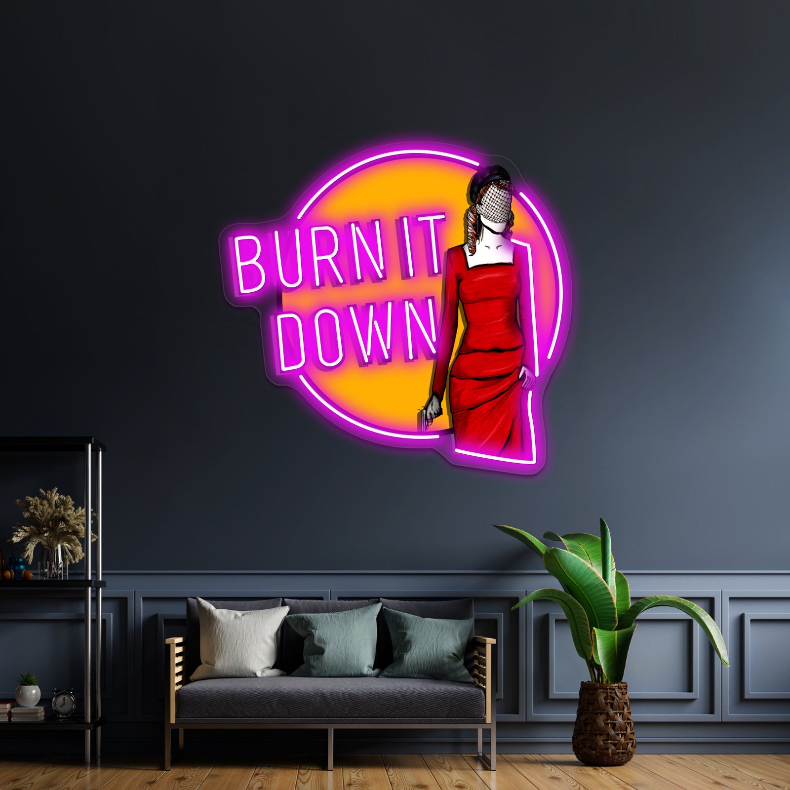 Shosanna Burns It Down Artwork Custom Led Signs | Shineneon