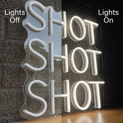Shot LED Neon Sign - 06 Day Night Comparison