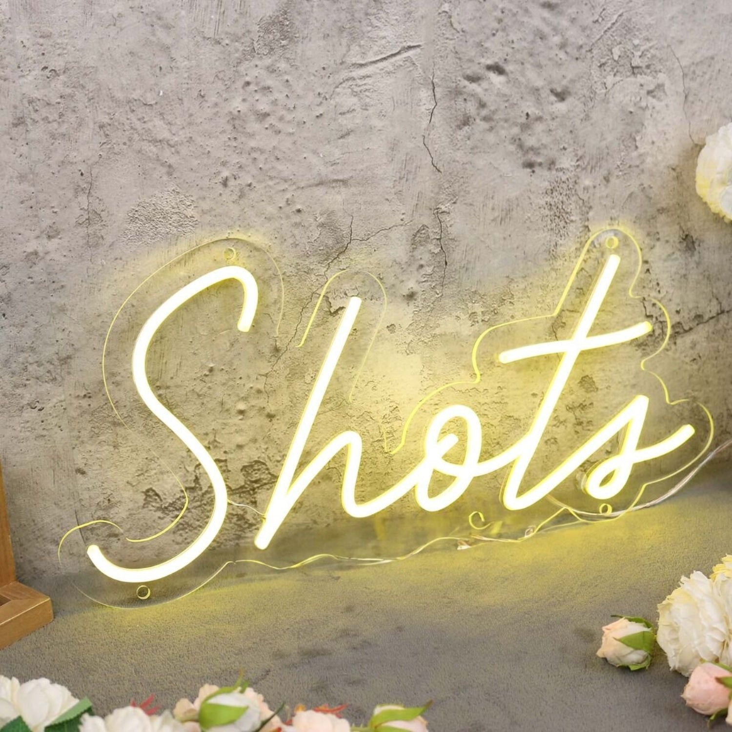 Shots Yellow Led Neon Sign - Shineneon