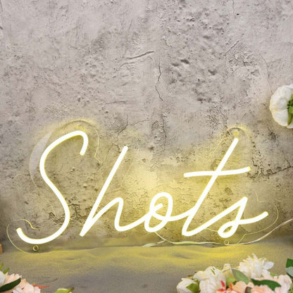 Shots Yellow Led Neon Sign - Shineneon