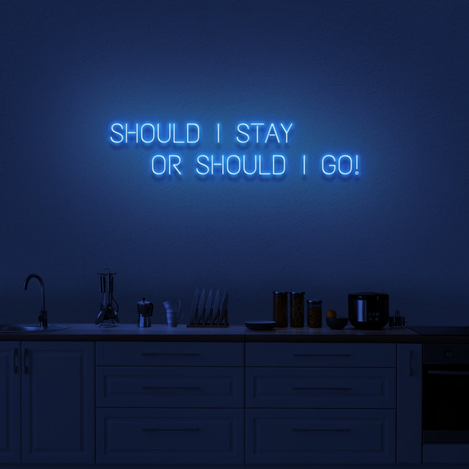 Should I Stay Or Should I Go Led Neon Sign | Shineneon