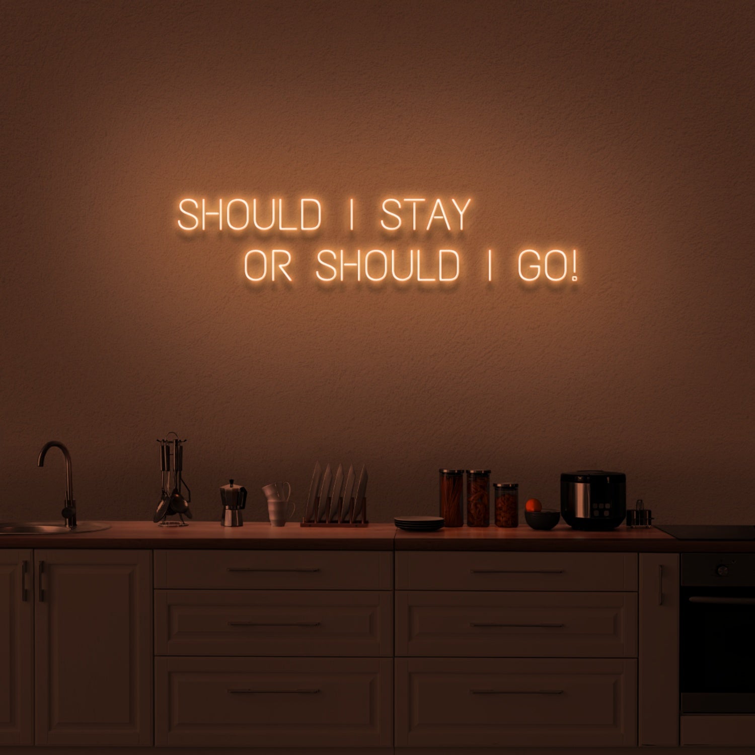 Should I Stay Or Should I Go Led Neon Sign | Shineneon
