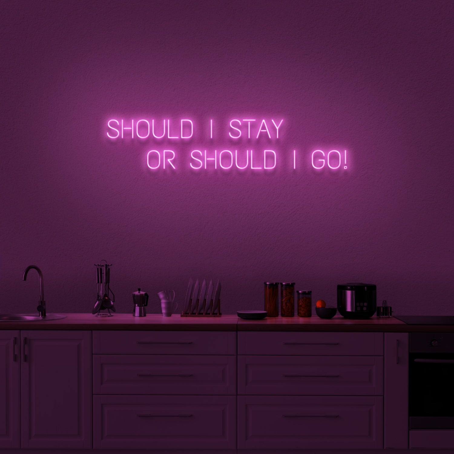 Should I Stay Or Should I Go Led Neon Sign | Shineneon