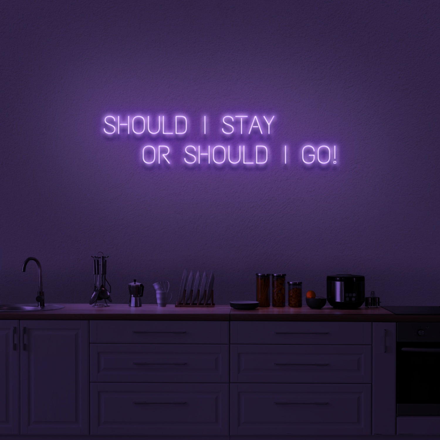 Should I Stay Or Should I Go Led Neon Sign | Shineneon